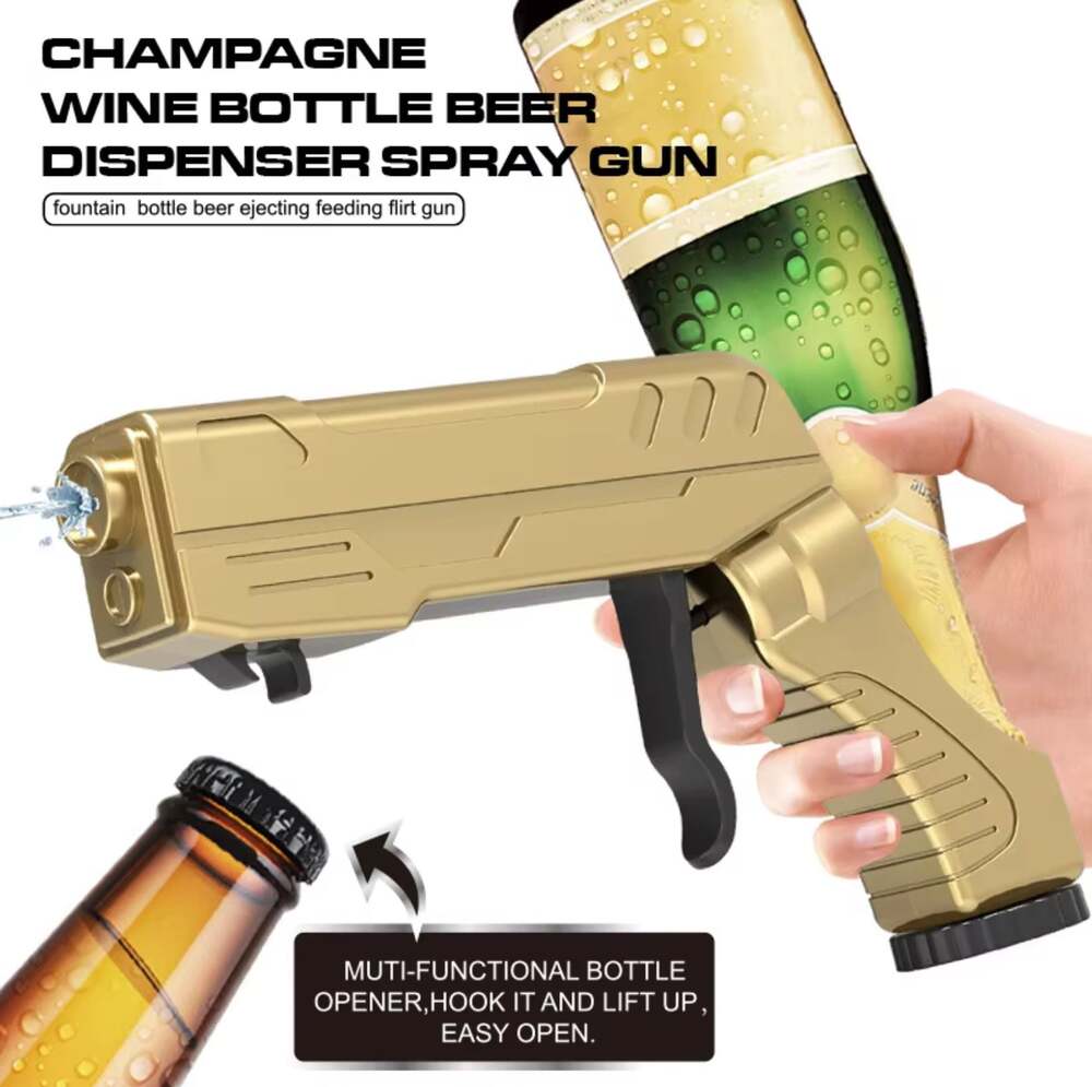 Champagne Wine Beer Dispenser Spray Gun - Black